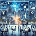 Image depicting a diverse team of professionals collaborating on laptops, showcasing ai task automation in emerging markets.