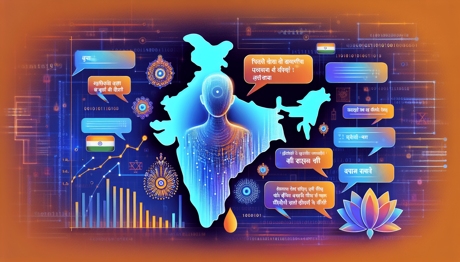 Illustration of AI character chatbots interacting with users, highlighting Google Gemini's impact on Indian small businesses.