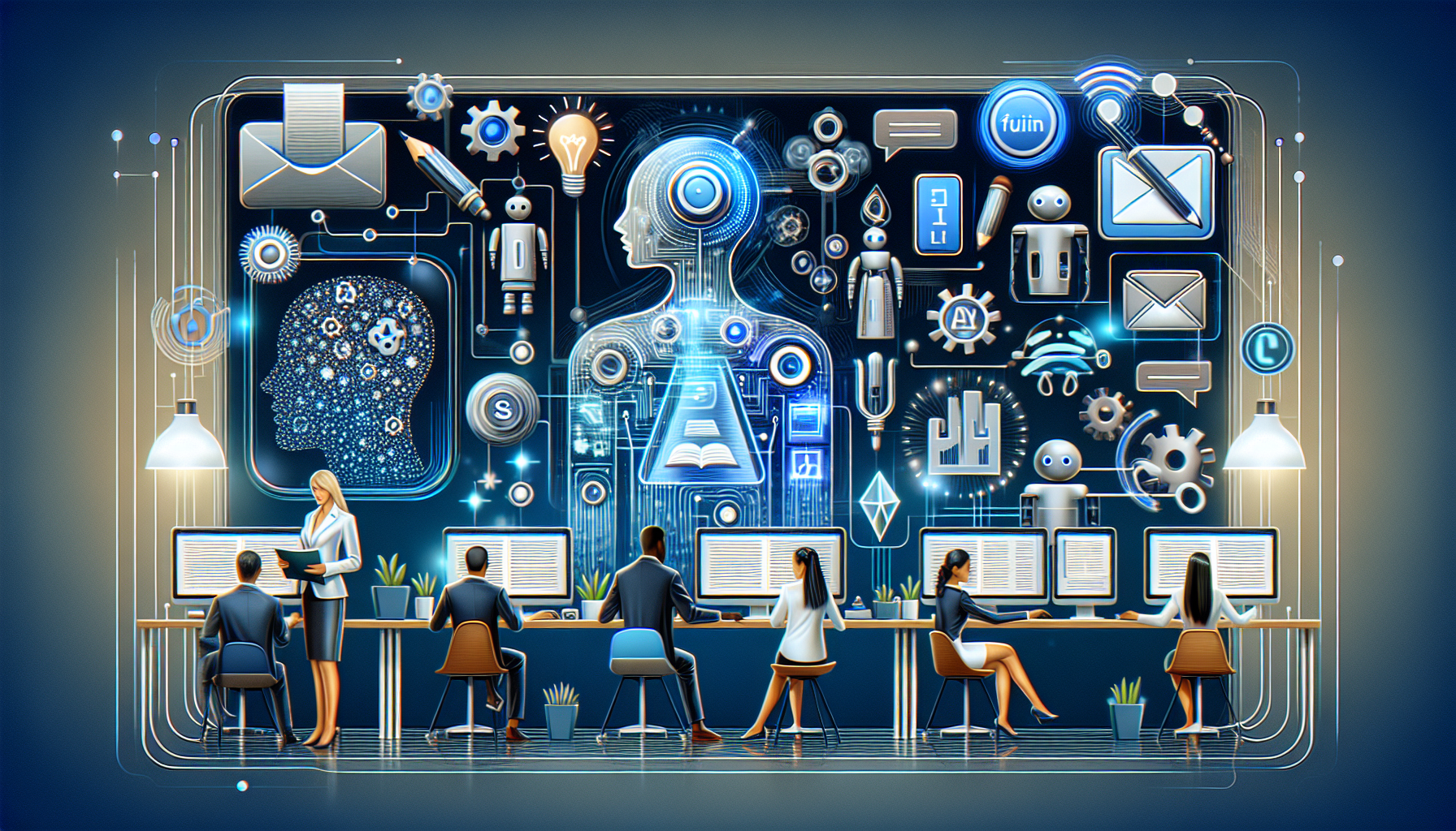 Image of a laptop displaying an advanced AI writing tool interface, surrounded by notes and textbooks, emphasizing assignment success in 2025.